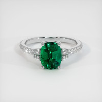 1.38 Ct. Emerald Ring, 18K White Gold 1