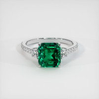 2.79 Ct. Emerald Ring, 18K White Gold 1