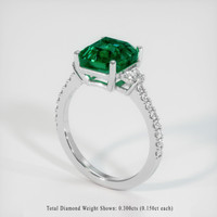 2.79 Ct. Emerald Ring, 18K White Gold 2