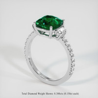 2.62 Ct. Emerald Ring, 18K White Gold 2