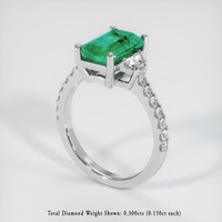 1.75 Ct. Emerald Ring, 18K White Gold 2