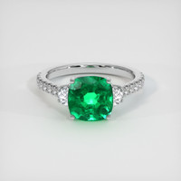 2.82 Ct. Emerald Ring, 18K White Gold 1