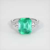 4.55 Ct. Emerald Ring, 18K White Gold 1