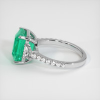 4.55 Ct. Emerald Ring, 18K White Gold 4