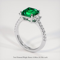 2.35 Ct. Emerald Ring, 18K White Gold 2