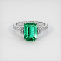 1.86 Ct. Emerald Ring, 18K White Gold 1