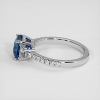1.73 Ct. Blue Cobalt Spinel Ring, 18K White Gold 4