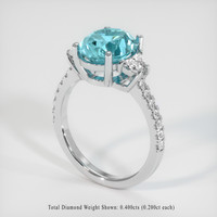 4.81 Ct. Gemstone Ring, 18K White Gold 2