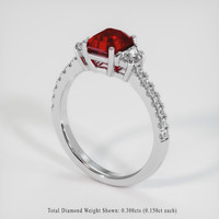 1.55 Ct. Ruby Ring, 18K White Gold 2