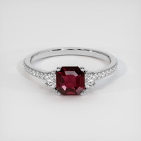 2.06 Ct. Ruby Ring, 18K White Gold 1