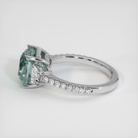4.10 Ct. Sapphire Ring, 18K White Gold 4