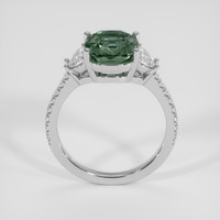 5.50 Ct. Bluish Green Sapphire Ring, 18K White Gold 3