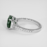 5.50 Ct. Bluish Green Sapphire Ring, 18K White Gold 4