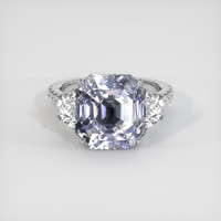 11.75 Ct. White Sapphire Ring, 18K White Gold 1
