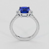3.01 Ct. Blue Sapphire Ring, 18K White Gold 3