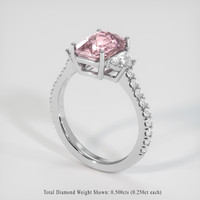 3.19 Ct. Pink Sapphire Ring, 18K White Gold 2