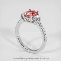 2.06 Ct. Sapphire Ring, 18K White Gold 2
