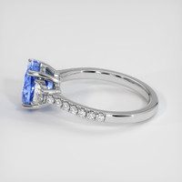 2.57 Ct. Blue Sapphire Ring, 18K White Gold 4