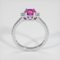 1.24 Ct. Pink Sapphire Ring, 18K White Gold 3