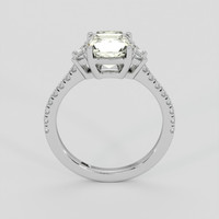2.34 Ct. Yellowish Green Sapphire Ring, 18K White Gold 3
