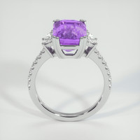 8.17 Ct. Purple Sapphire Ring, 18K White Gold 3