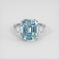 11.03 Ct. Blue Sapphire Ring, 18K White Gold 1
