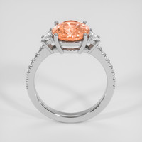 3.00 Ct. Padparadscha Sapphire Ring, 18K White Gold 3