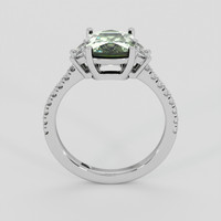 2.53 Ct. Green Sapphire Ring, 18K White Gold 3
