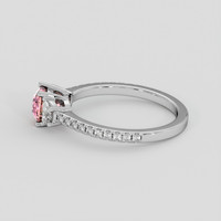 1.06 Ct. Padparadscha Sapphire Ring, 18K White Gold 4