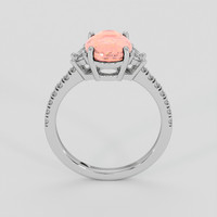 3.10 Ct. Padparadscha Sapphire Ring, 18K White Gold 3