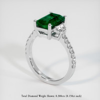 2.74 Ct. Emerald Ring, 18K White Gold 2