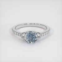 1.33 Ct. Sapphire Ring, 18K White Gold 1