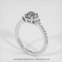1.33 Ct. Sapphire Ring, 18K White Gold 2