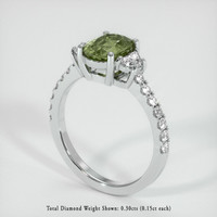 1.57 Ct. Sapphire Ring, 18K White Gold 2