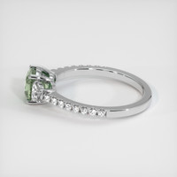 1.34 Ct. Green Sapphire Ring, 18K White Gold 4