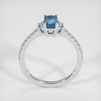 2.01 Ct. Greenish Blue Sapphire Ring, 18K White Gold 3