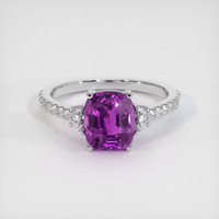 4.01 Ct. Sapphire Ring, 18K White Gold 1
