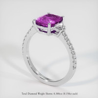 4.01 Ct. Sapphire Ring, 18K White Gold 2