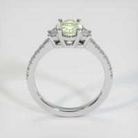 1.44 Ct. Yellowish Green Sapphire Ring, 18K White Gold 3