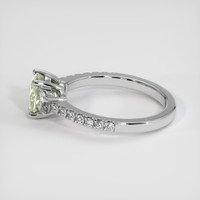 1.44 Ct. Yellowish Green Sapphire Ring, 18K White Gold 4