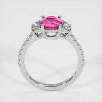 2.09 Ct. Pinkish Purple Sapphire Ring, 18K White Gold 3