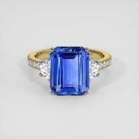 5.06 Ct. Blue Sapphire Ring, 14K White & Yellow 1