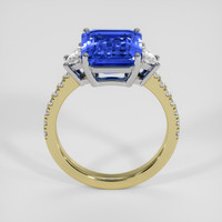 5.06 Ct. Blue Sapphire Ring, 14K White & Yellow 3