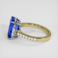5.06 Ct. Blue Sapphire Ring, 14K White & Yellow 4