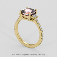2.85 Ct. Pink Tourmaline Ring, 10K Yellow Gold 2