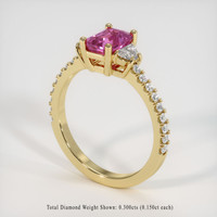 1.28 Ct. Purplish Pink Sapphire Ring, 10K Yellow Gold 2