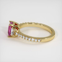 1.28 Ct. Purplish Pink Sapphire Ring, 10K Yellow Gold 4