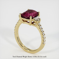 4.11 Ct. Purplish Red Ruby Ring, 10K Yellow Gold 2