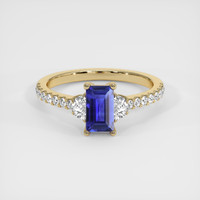 1.03 Ct. Blue Sapphire Ring, 10K Yellow Gold 1