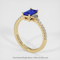 1.03 Ct. Blue Sapphire Ring, 10K Yellow Gold 2